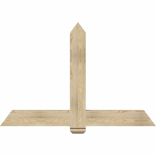 Ekena Millwork Eugene Rough Sawn Timber Gable Bracket, Douglas Fir, 60"W x 40"H x 4"D x 6"F, 16/12 Pitch GBW060X40X0406EUG00RDF - main